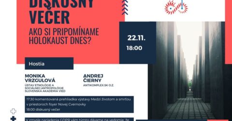 Diskusný večer – Ako si pripomíname holokaust dnes?